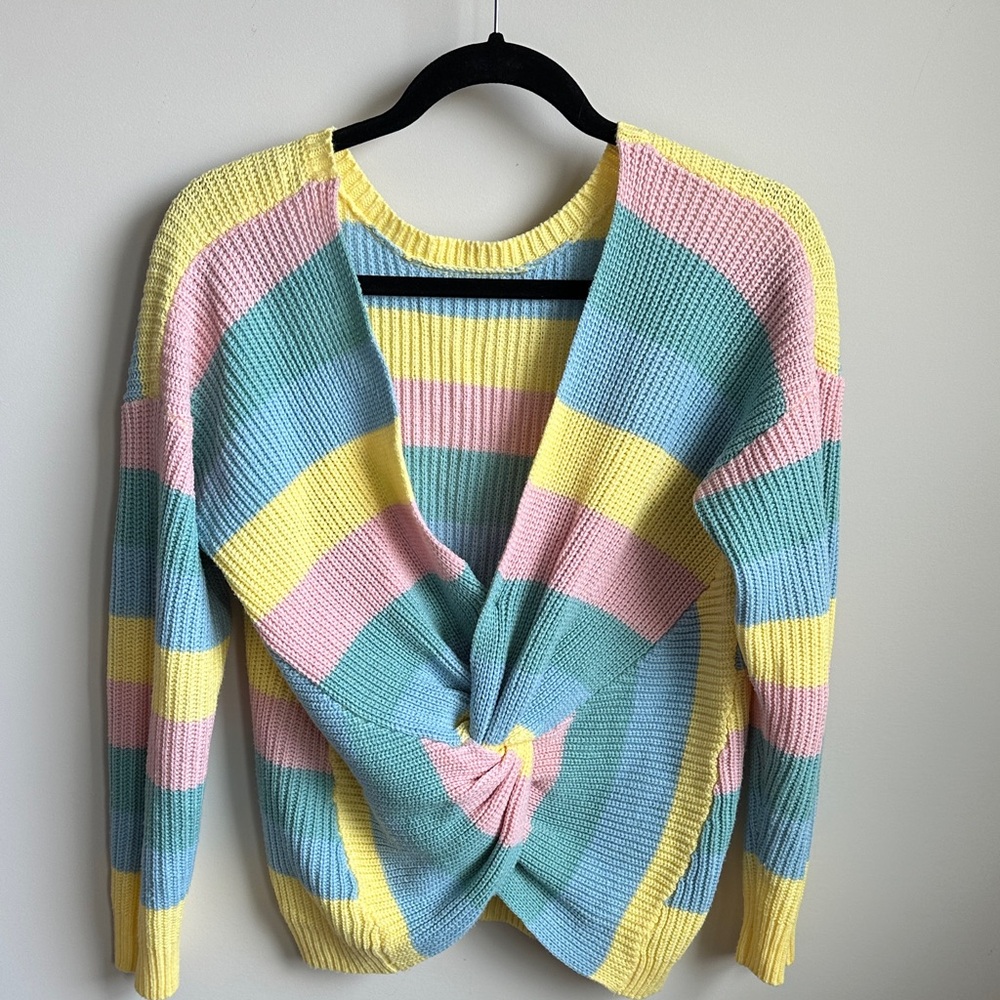 Lord & Taylor Design Lab Multicolor Knit Cardigan